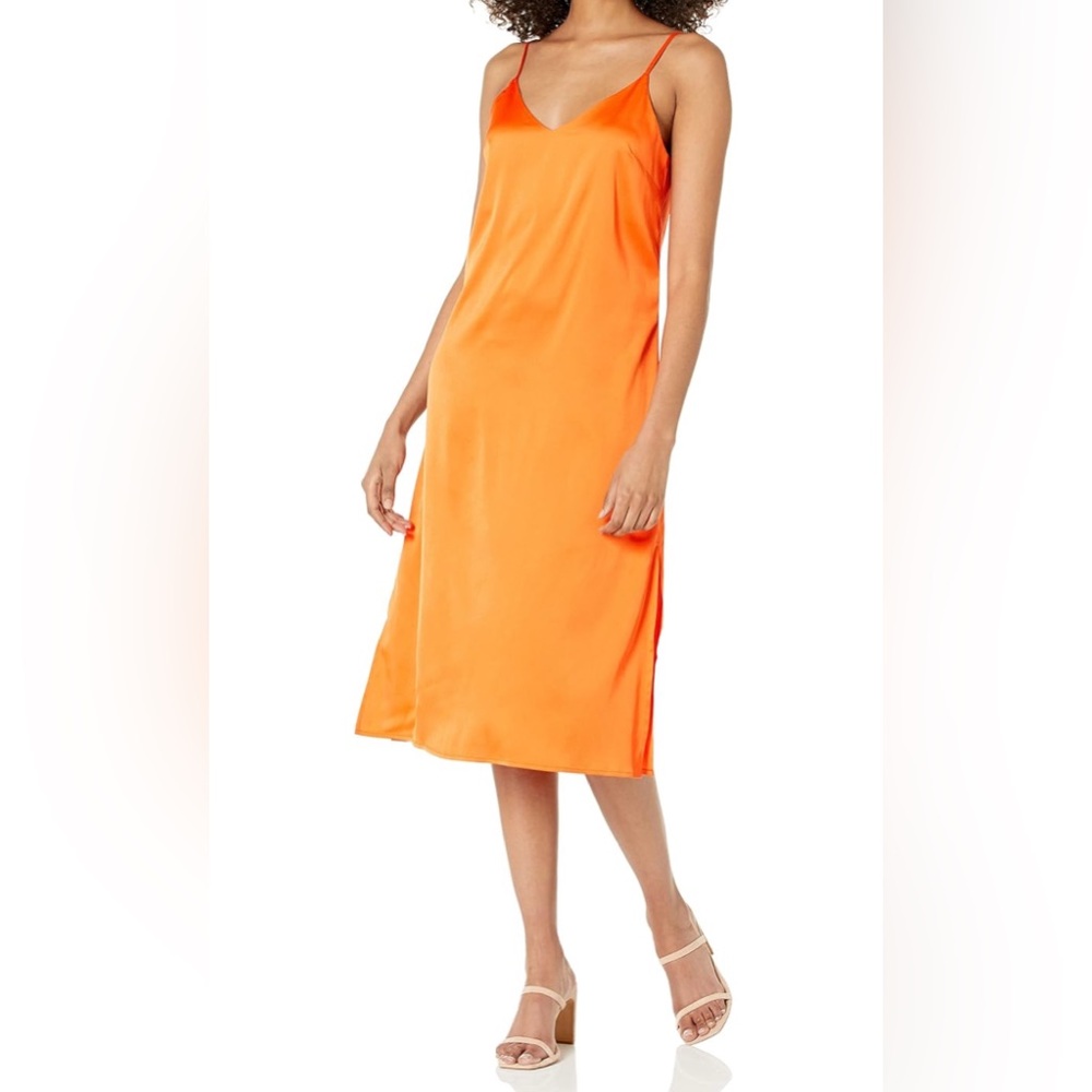 The Drop Silky V-Neck Midi Slip Dress - New w/Tags